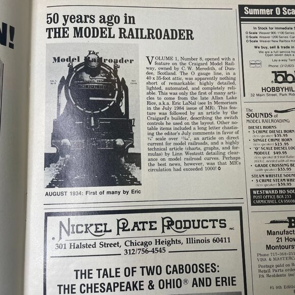 Model Railroader Magazine Back Issue u August 1984 Vol 51 No 8 Scenicking Washit - Picture 6 of 9